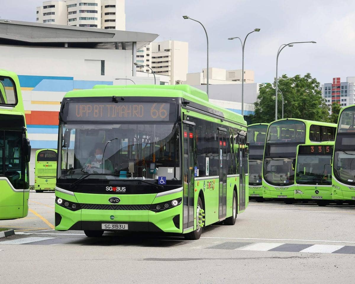Potret bus di Singapura