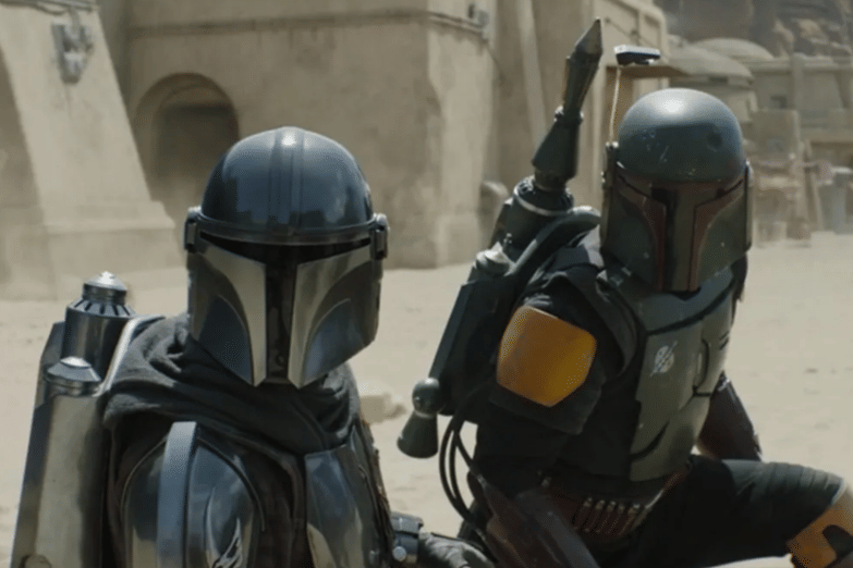 Din Djarin dan Boba Fett dalam The Book of Boba Fett