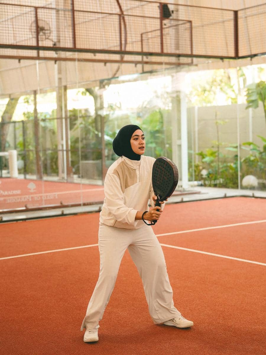 Ayudia Bing Slamet dan Ditto main padel bareng