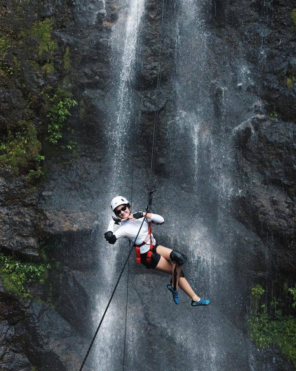 Salshabila Adriani Canyoneering di Curug Kembar