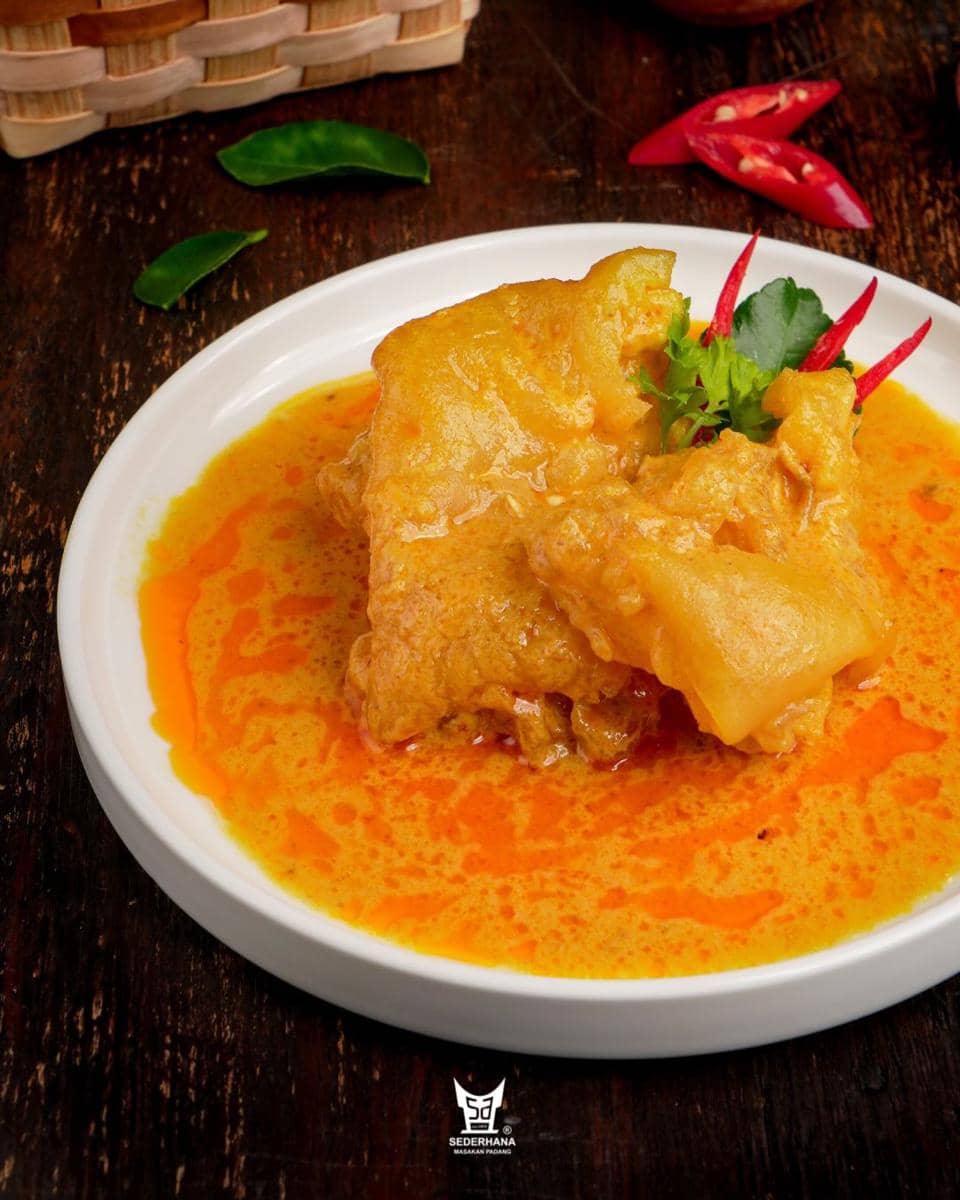 tunjang, salah satu menu di RM Sederhana 