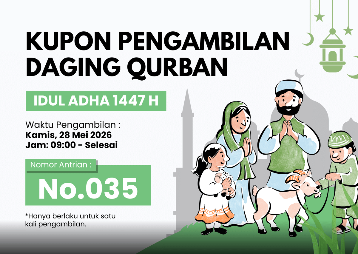Contoh desain kupon Qurban Idul Adha yang menarik