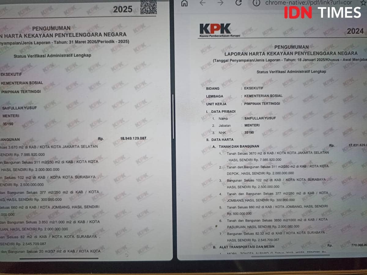 Harta Kekayaan Mensos Naik Jadi Rp29,79 Miliar, Utang Turun Drastis