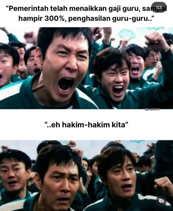 meme gaji guru