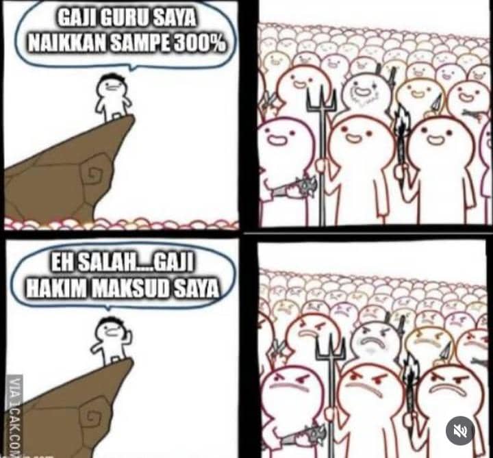 meme gaji guru