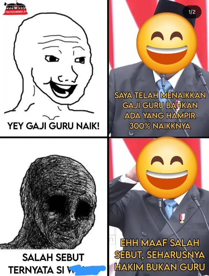 meme gaji guru