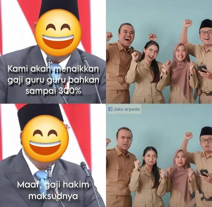 meme gaji guru