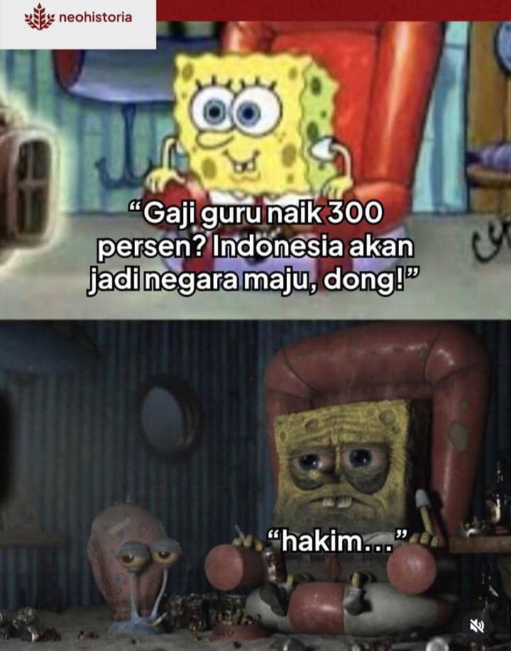 meme gaji guru
