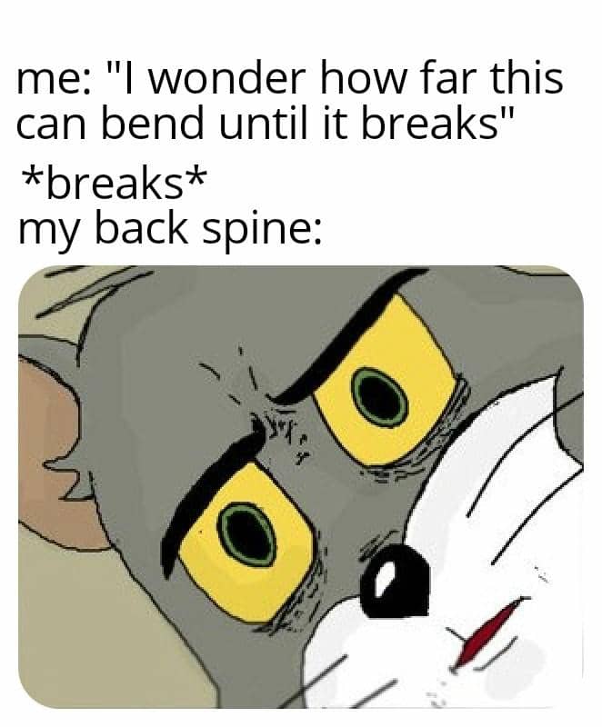 meme SpongeBob tentang sakit punggung