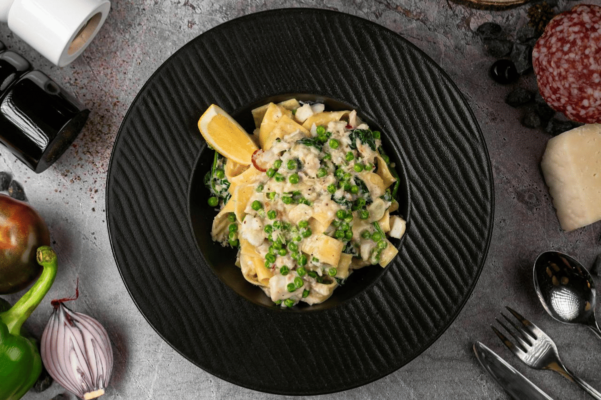 Resep Pasta e Piselli, Pasta Italia Satu Wajan dengan Kacang Polong
