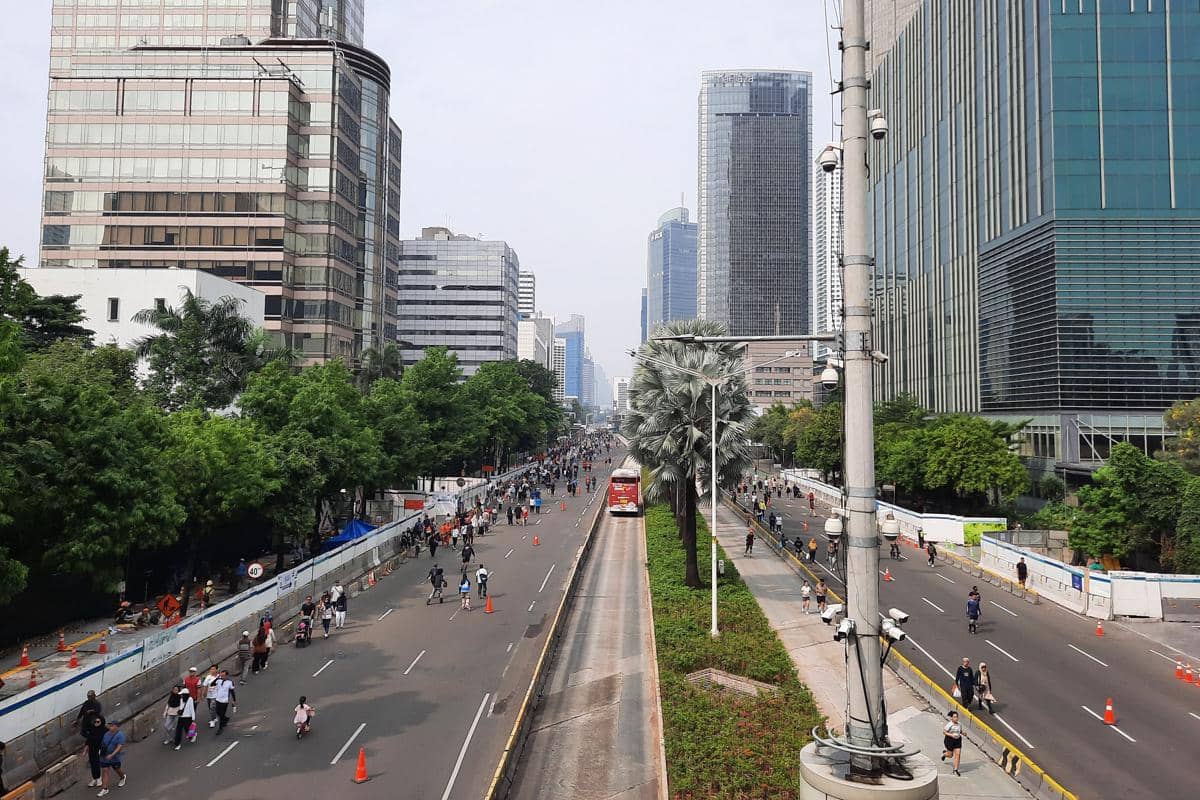 view Jakarta dari Halte MH Thamrin