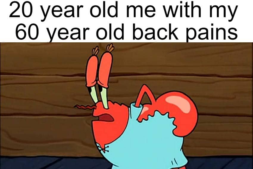 8 Meme Kartun tentang Sakit Punggung, Penyakit Remaja Jompo