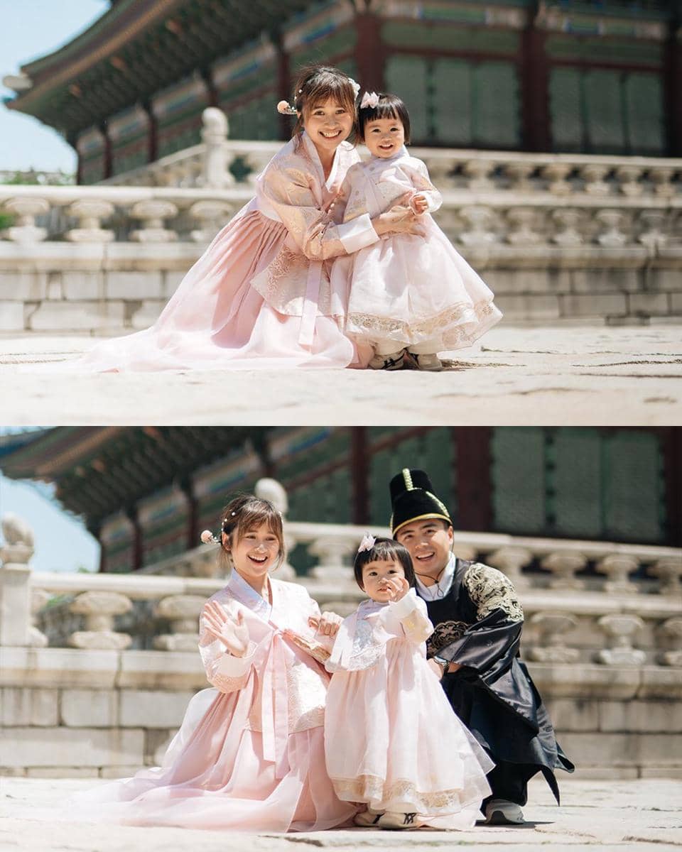 Photoshoot keluarga Gritte Agatha di Gyeongbokgung Palace