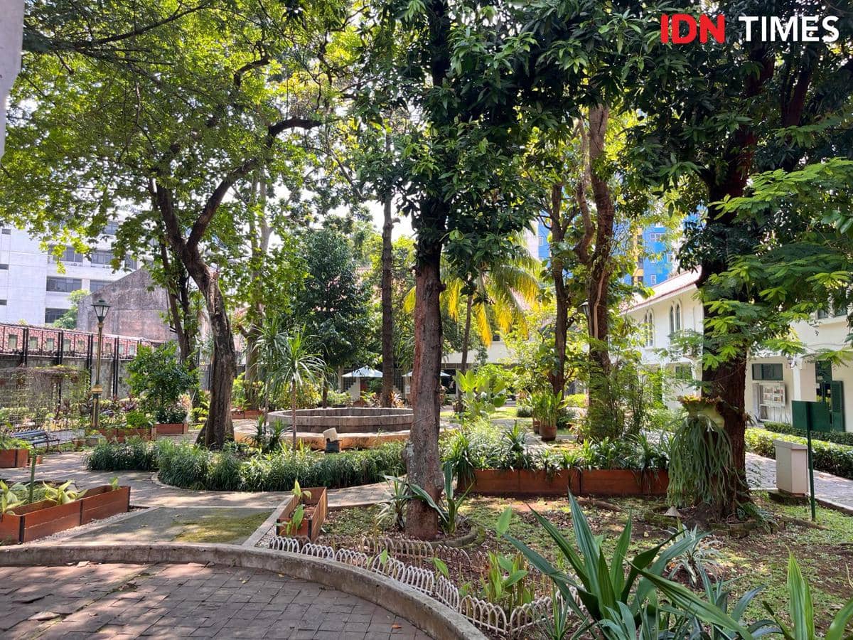 Potret Taman Pewarna Alam di Museum Tekstil, Jakarta Barat 