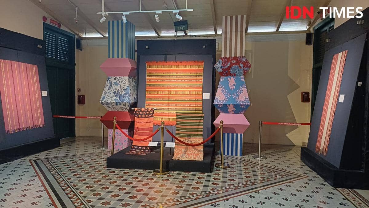 Potret koleksi kain di Museum Tekstil, Jakarta Barat 