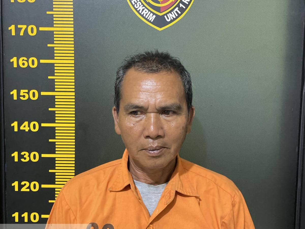 Pelaku ML, paman di Kabupaten Pesawaran ditangkap akibat memperkosa keponakannya hingga hamil.