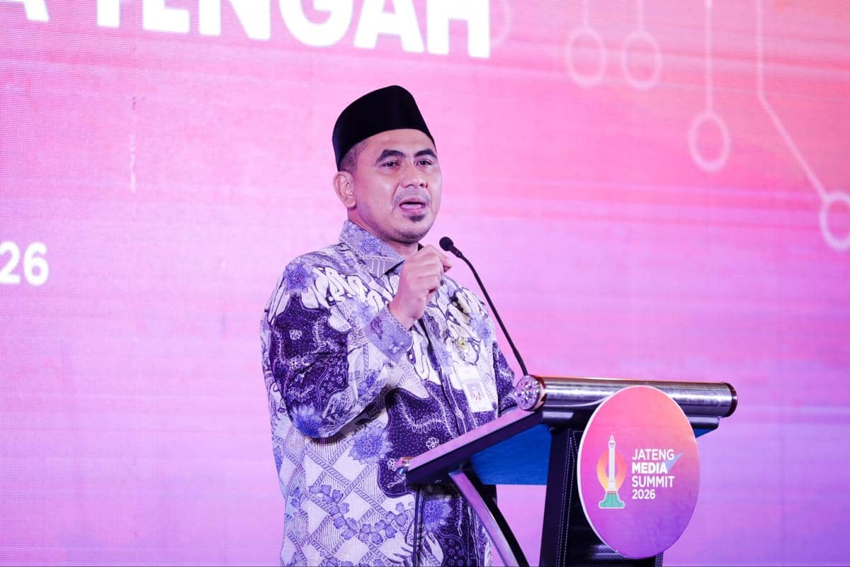 Wakil Gubernur Jawa Tengah, Taj Yasin saat menghadiri Forum Jateng Media Summit (JMS) 2026 di Hotel Khas Semarang, Kamis (21/5/2026). (Dok. 