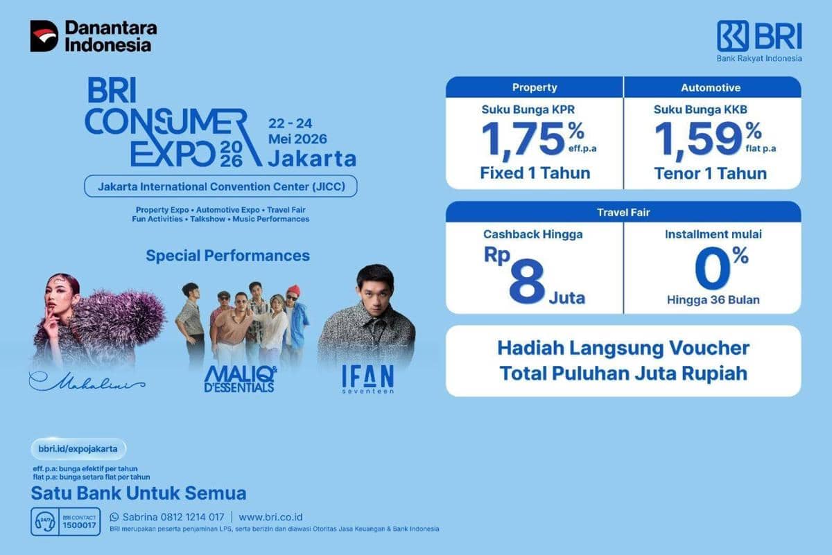 Mau Rumah, Mobil Baru, Liburan Seru? Ke BRI Consumer Expo 2026 Yuk!