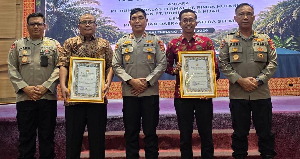 Aktif Cegah Karhutla, 3 Mitra APP Group Raih Penghargaan Polda Sumsel