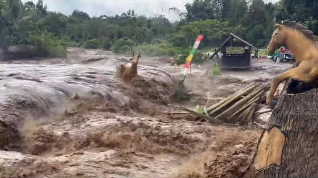 Kondisi banjir di Empat Lawang.