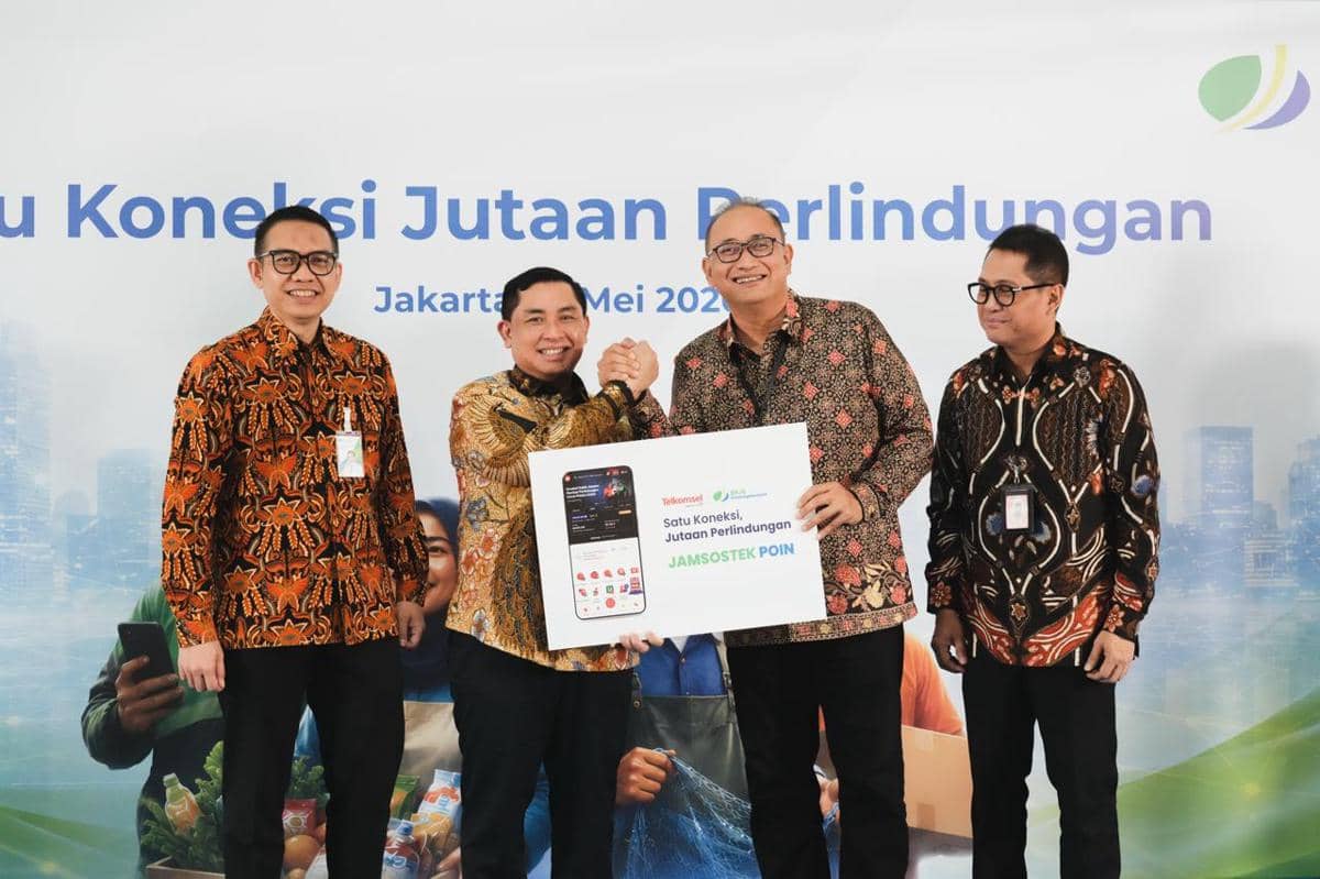 BPJS Ketenagakerjaan dan Telkomsel Luncurkan Jamsostek Poin