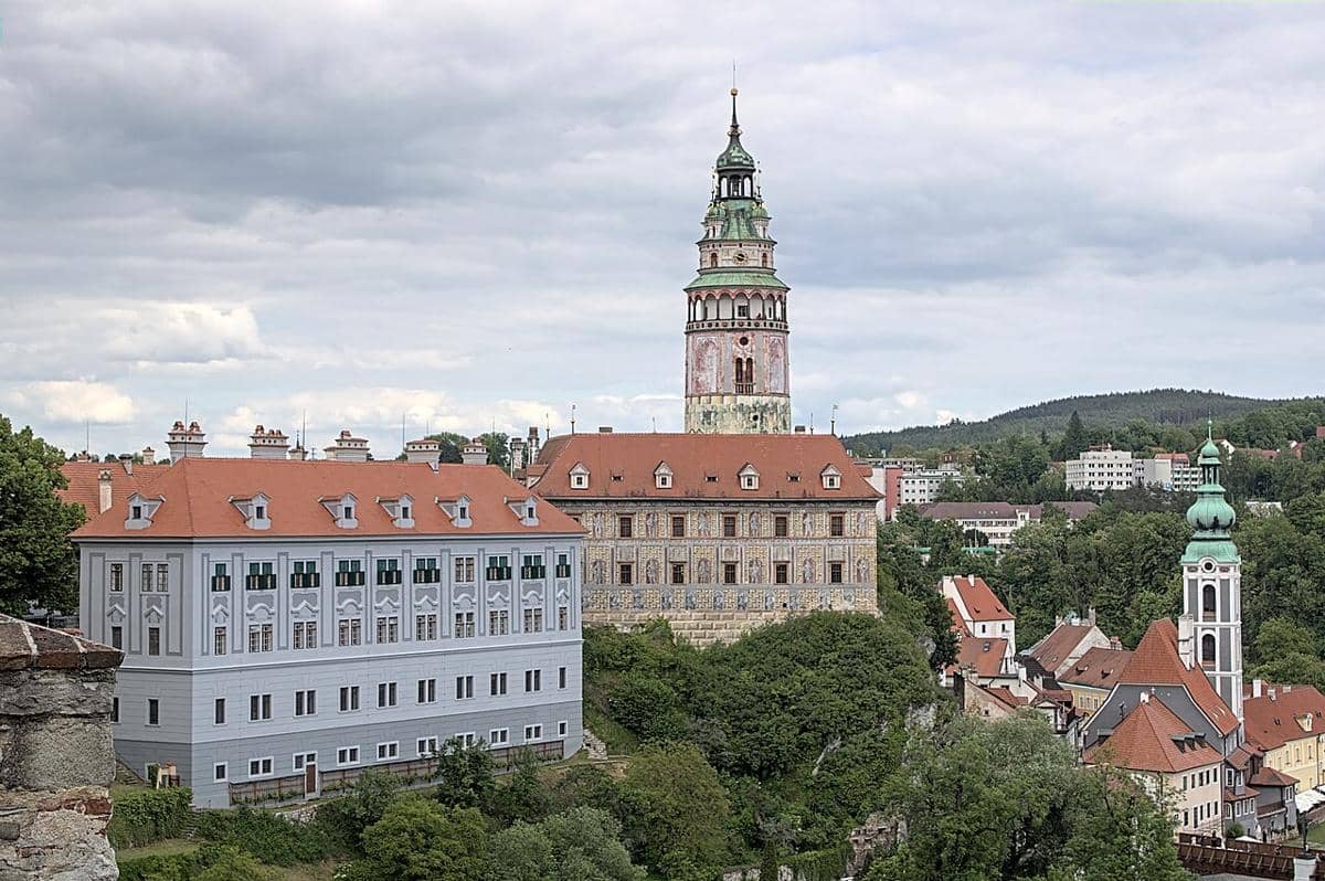 Kastel Český Krumlov di Republik Ceko.
