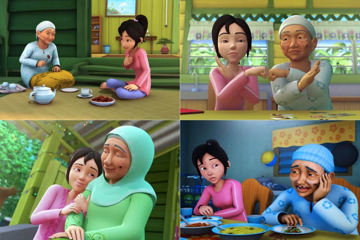duo Kak Ros dan Opah, sepasang cucu dan nenek yang punya interaksi kocak sekaligus mengharukan