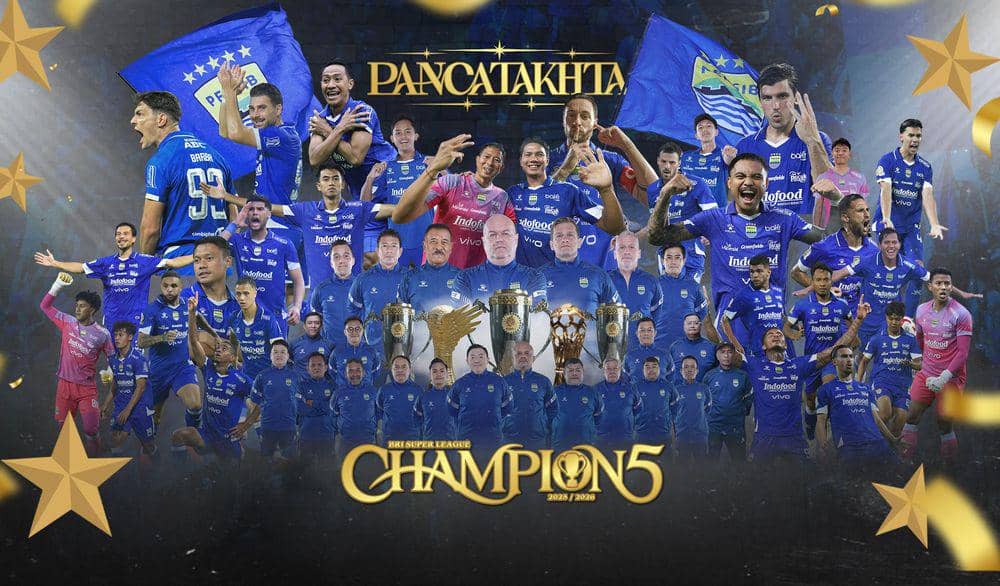 Persib Jadi Tim Pertama Hat-Trick Juara di Era Liga Indonesia