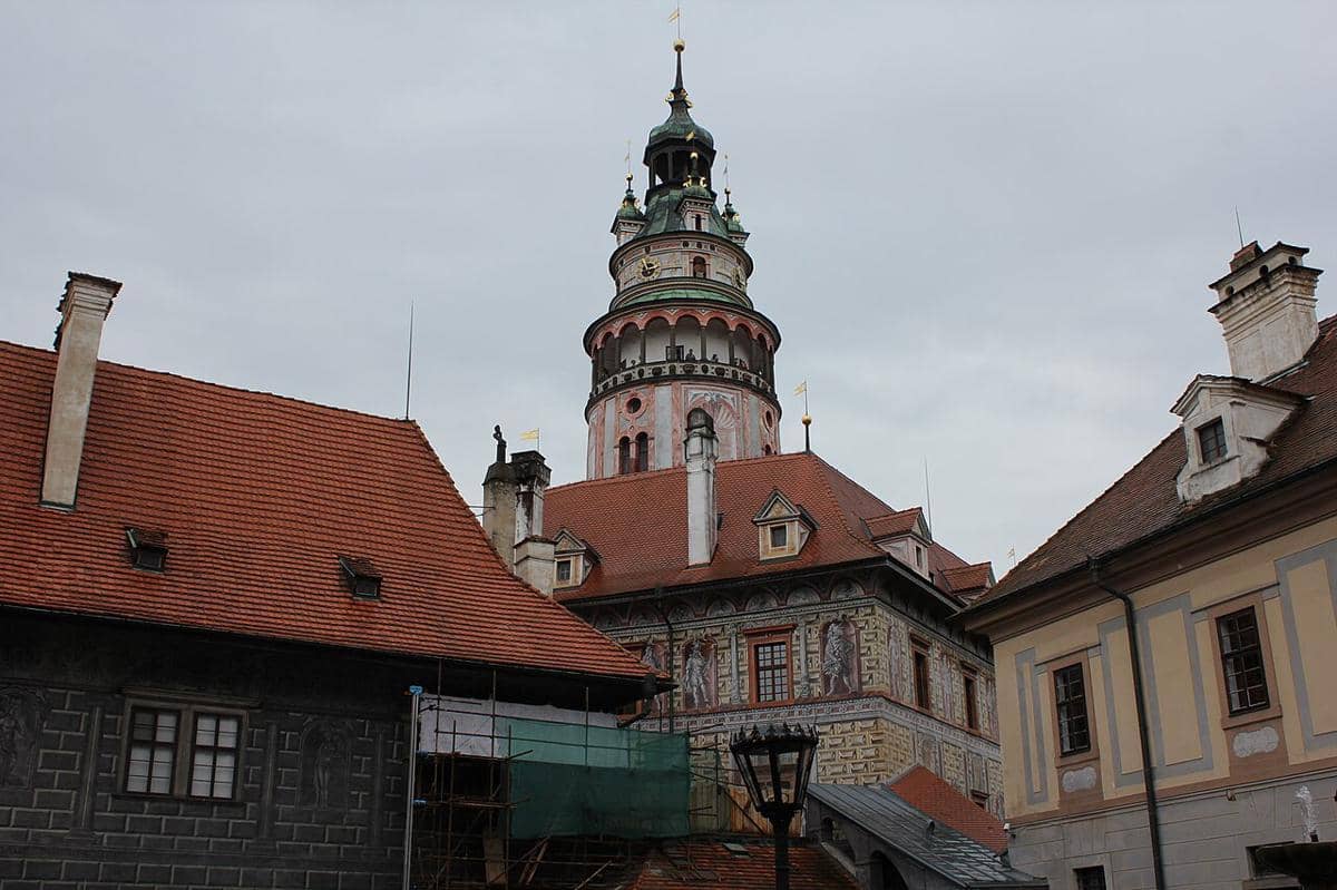 Menara Kastel Český Krumlov.