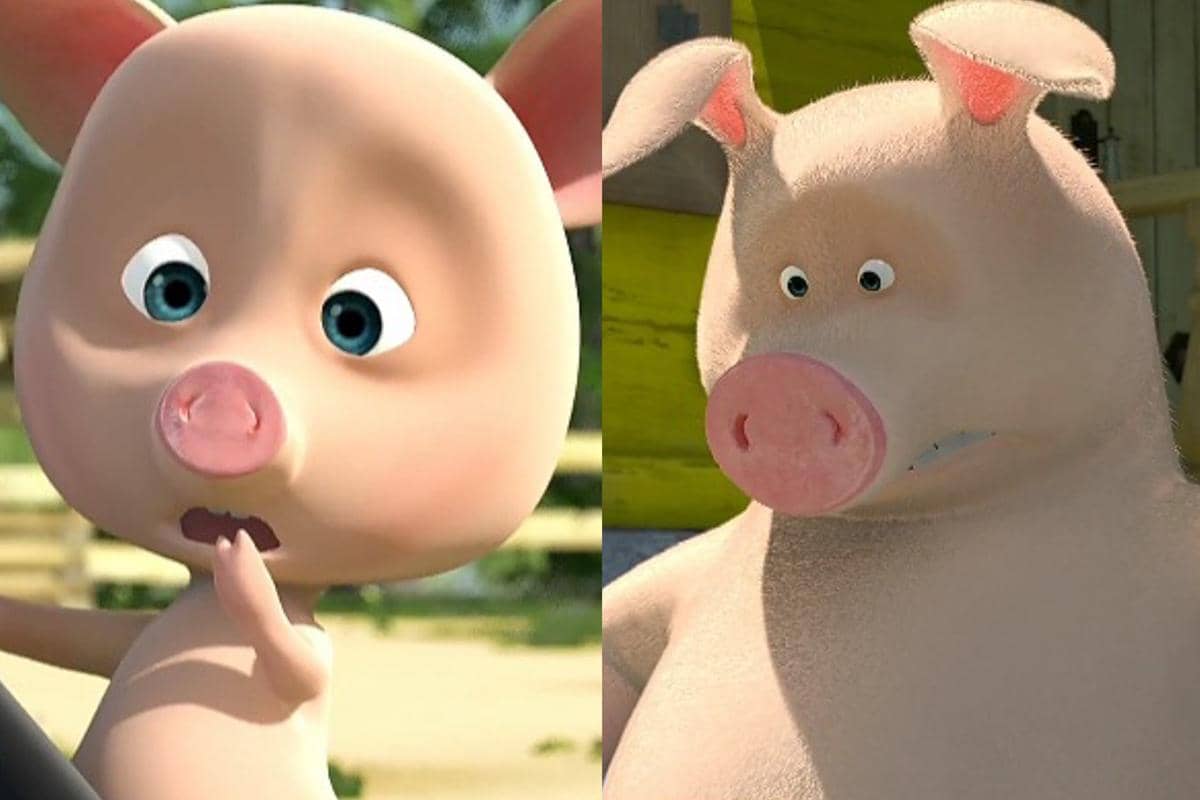 potret masa kecil dan dewasa karakter Rosie dalam Masha and the Bear