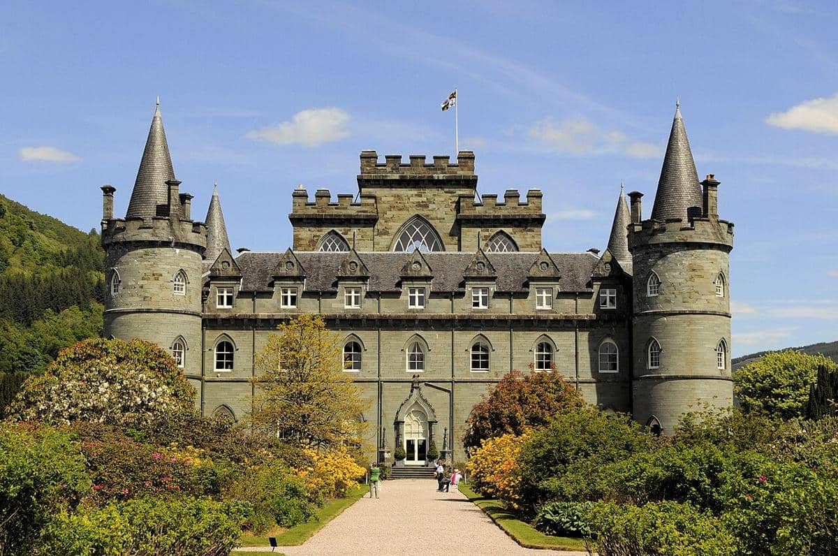 Kastel Inveraray di Argyll, Skotlandia.