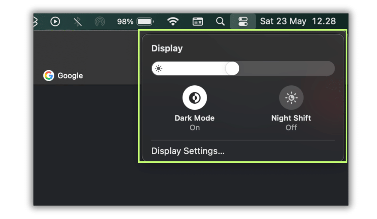 dark mode di MacBook