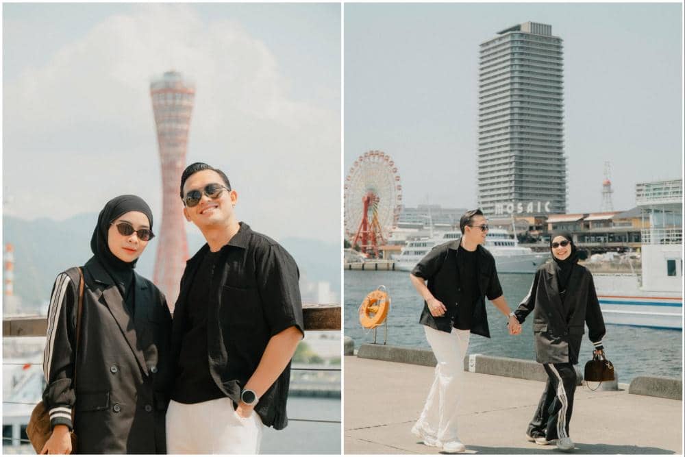 10 Photoshoot Ikbal Fauzi dan Istri di Pelabuhan Kobe, Jepang!