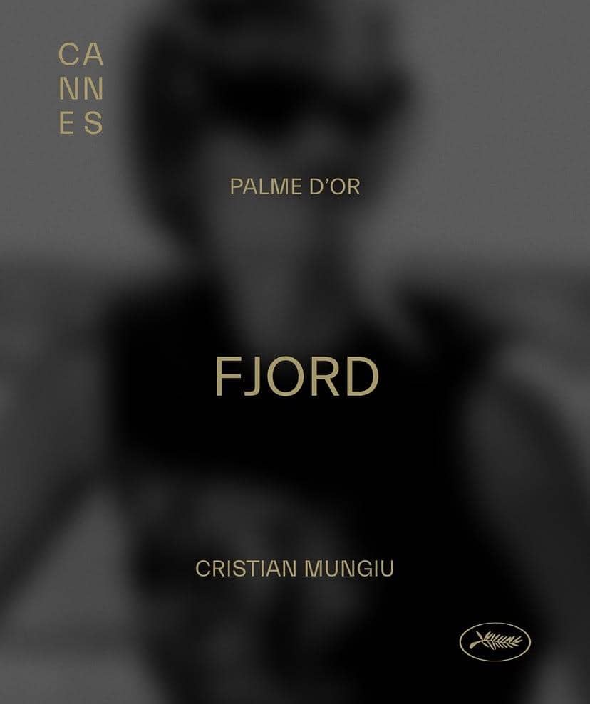 Poster penghargaan Cannes Film Festival 2026 menampilkan film berjudul Fjord karya Cristian Mungiu sebagai pemenang Palme d’Or.