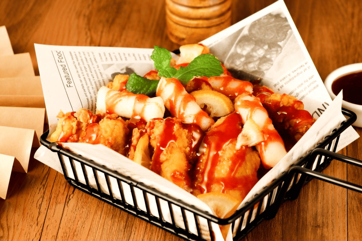 ilustrasi sajian chicken gcova