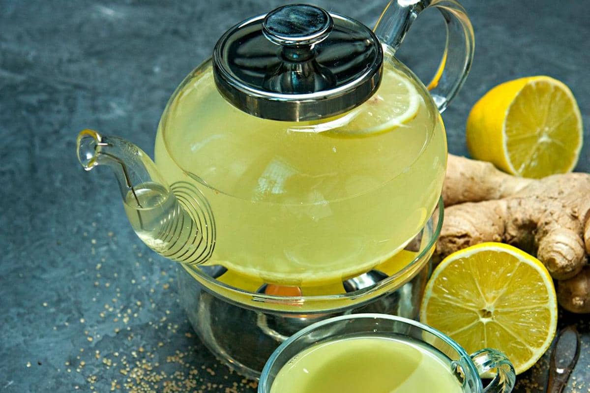 ilustrasi wedang jahe serai lemon