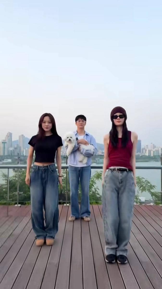 cuplikan Kang Tae Oh ikut dance challenge Suddenly I.O.I