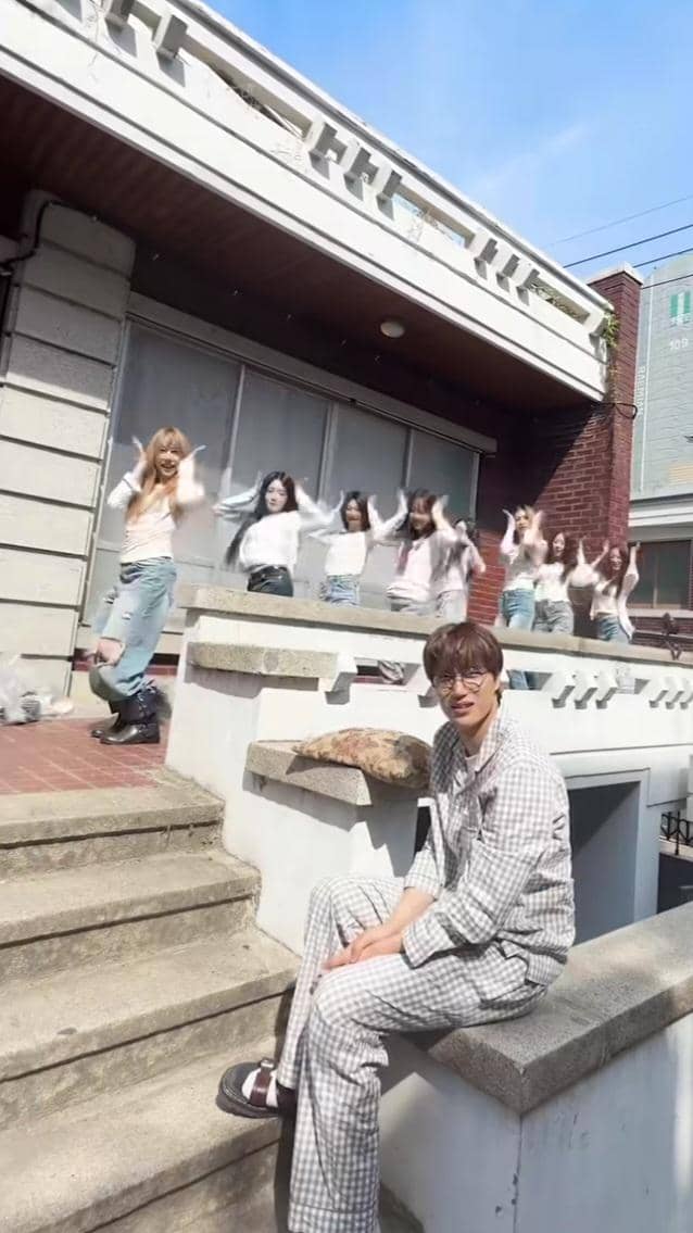 cuplikan Kai EXO ikut dance challenge Suddenly I.O.I