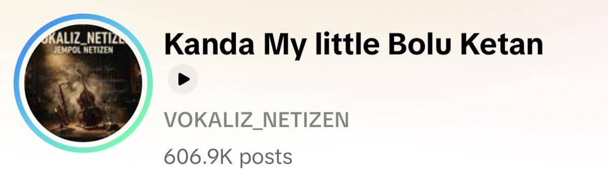 lagu My Little Bolu Ketan di TikTok