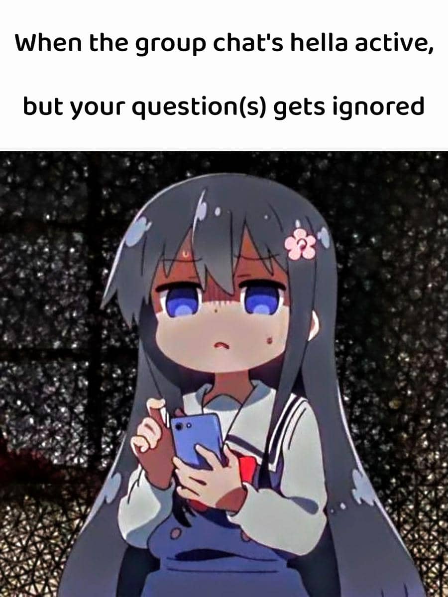 meme anime tentang grup chat