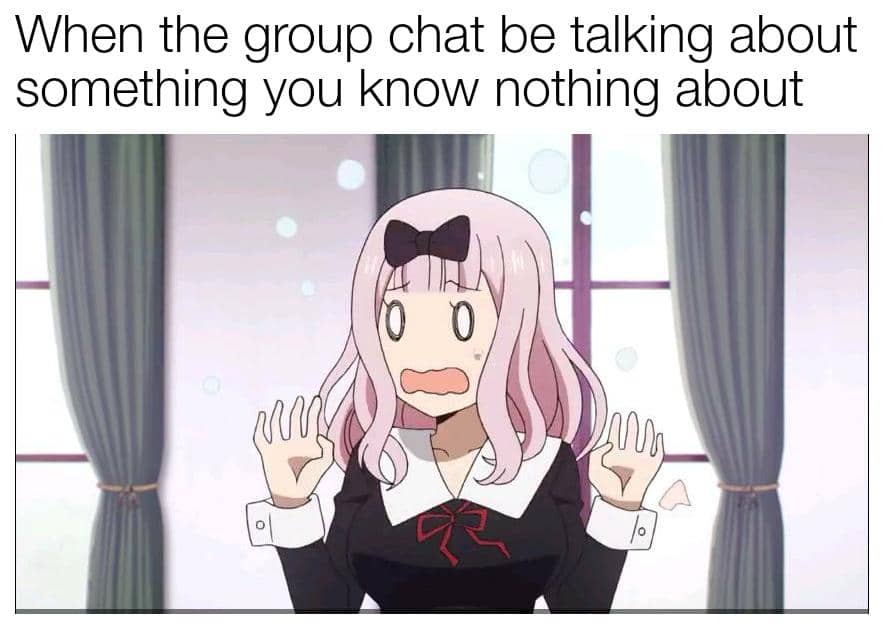 meme anime tentang grup chat