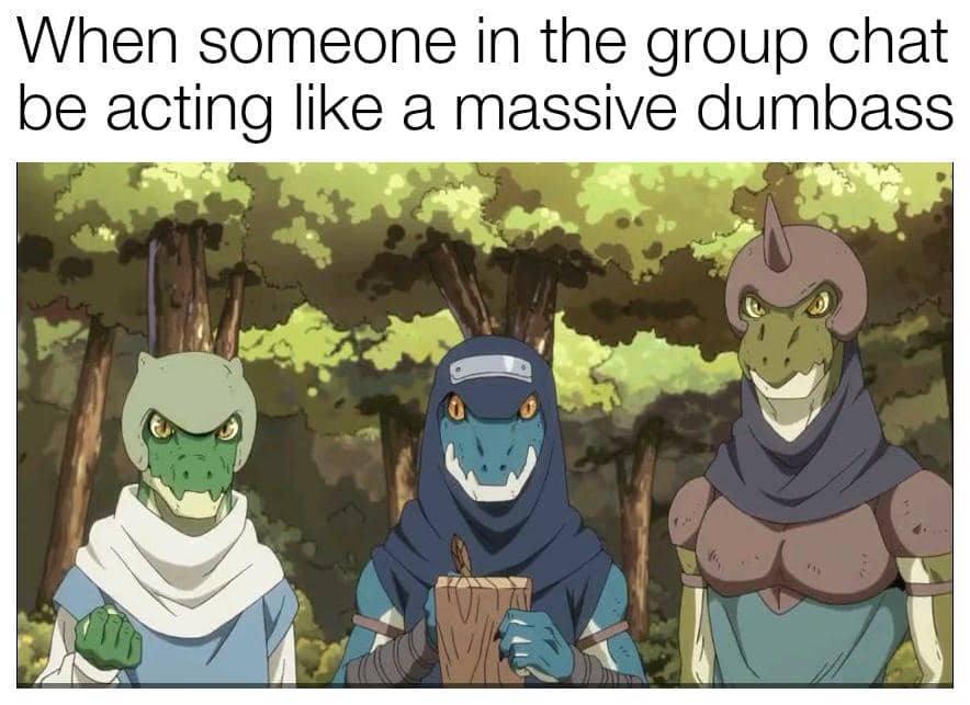 meme anime tentang grup chat