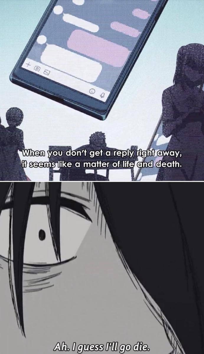 meme anime tentang grup chat