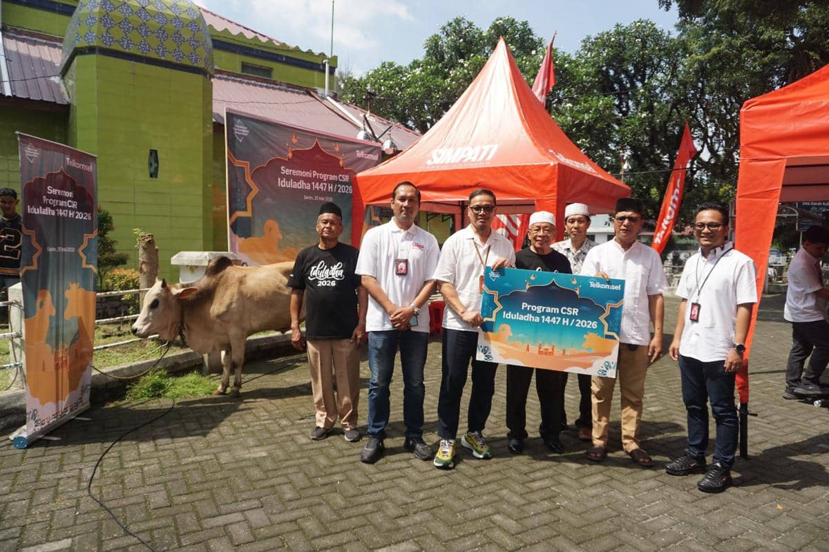 Idul Adha 2026, Telkomsel Donasi 10 Sapi dan 100 Kambing di Sumatra