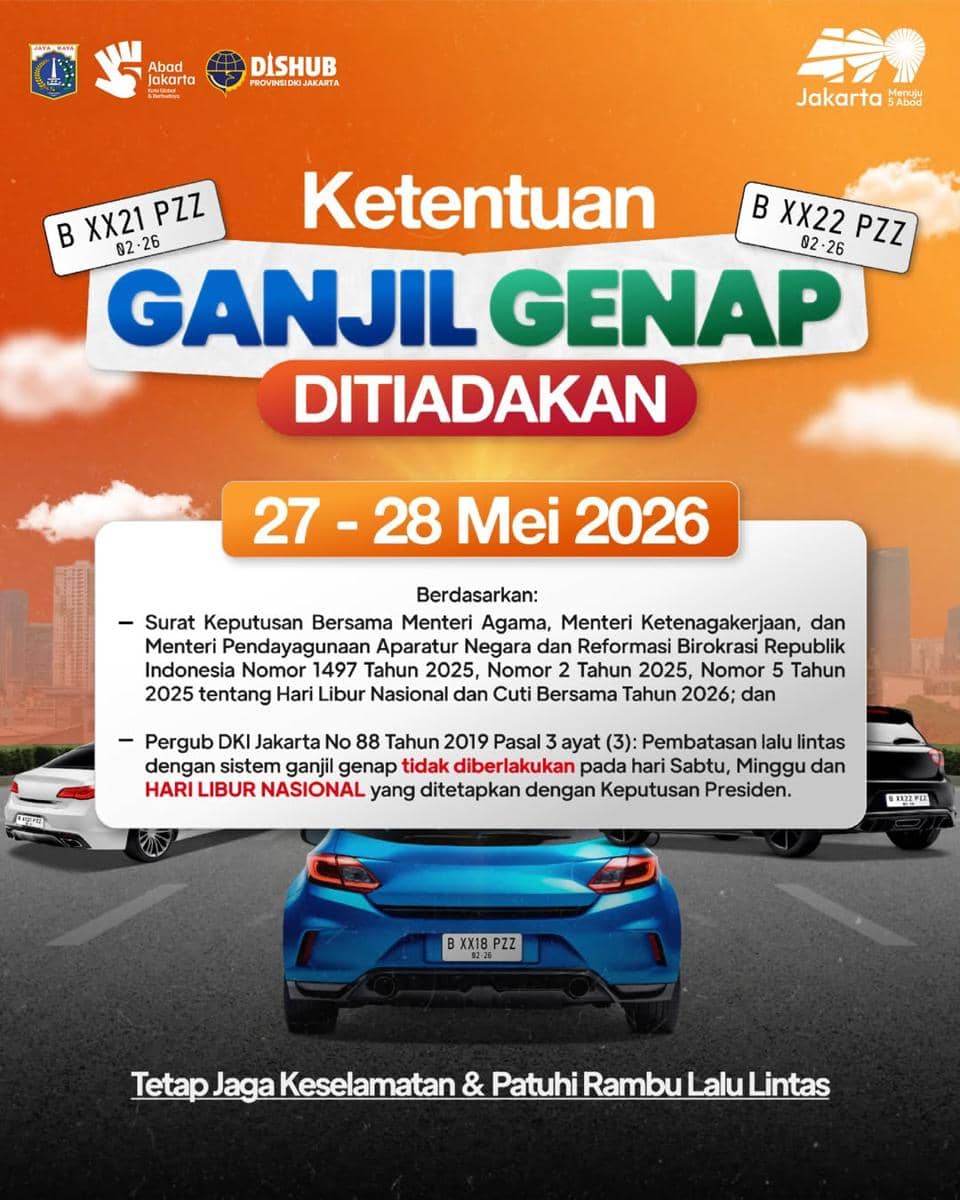 Bertepatan dengan Hari Raya Waisak, HBKB 31 Mei 2026 Ditiadakan