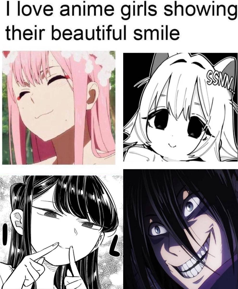 meme anime tentang senyum