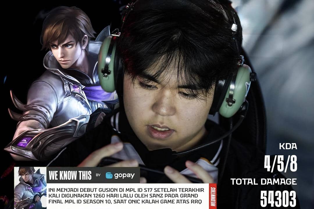 RRQ SuperKenn dengan hero Gusion 