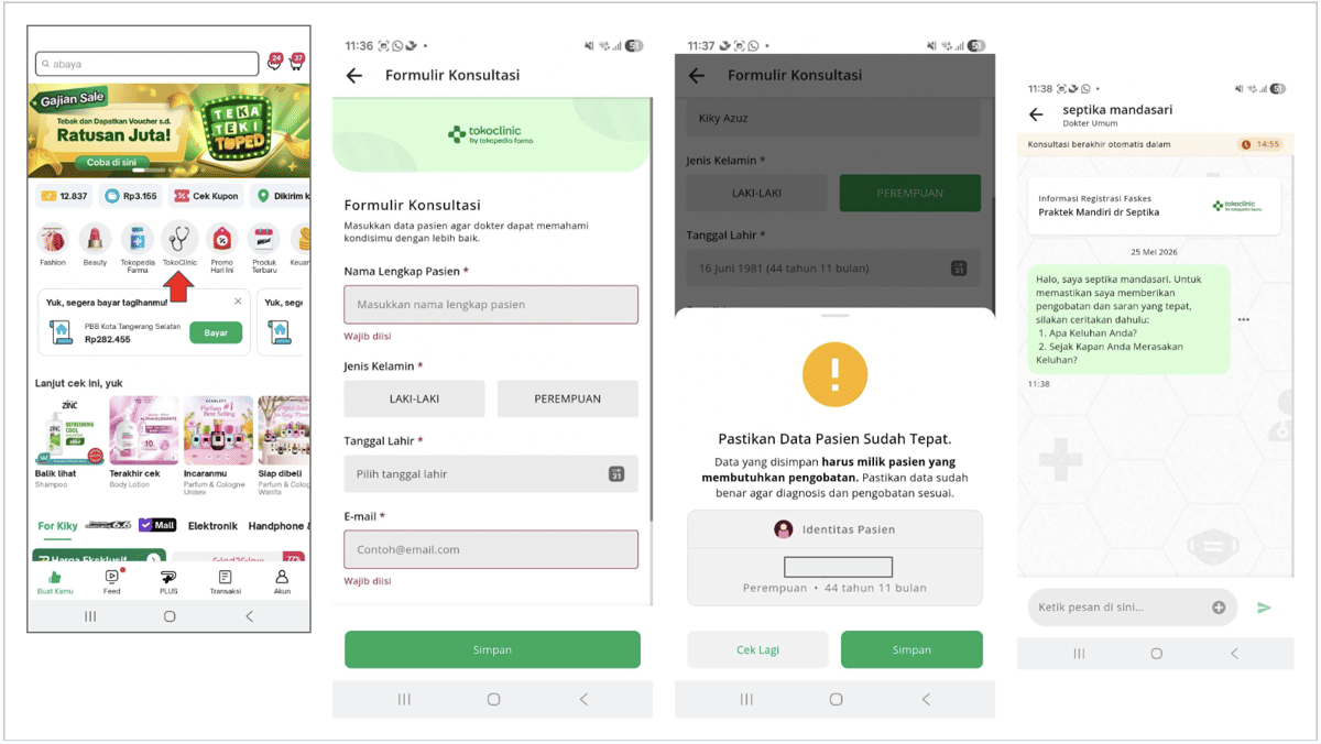 Tokopedia Masuk Layanan Kesehatan Digital, TokoClinic Resmi Meluncur
