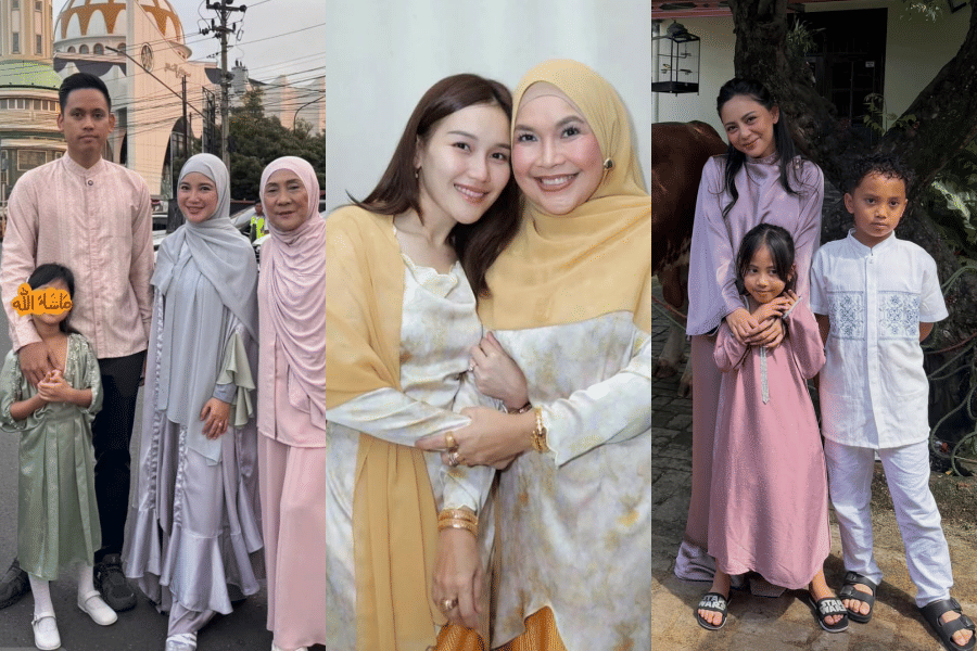 7 Gaya Keluarga Seleb saat Idul Adha yang Harmonis, Auranya Bahagia