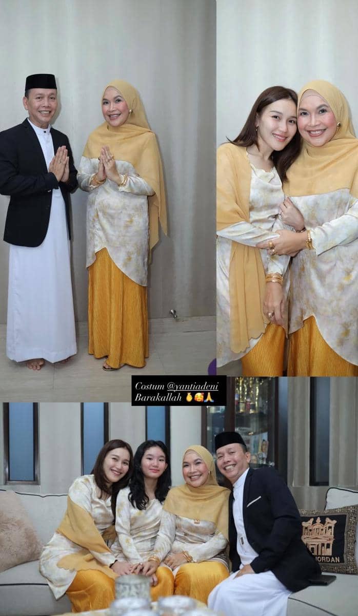 gaya keluarga seleb saat Idul Adha